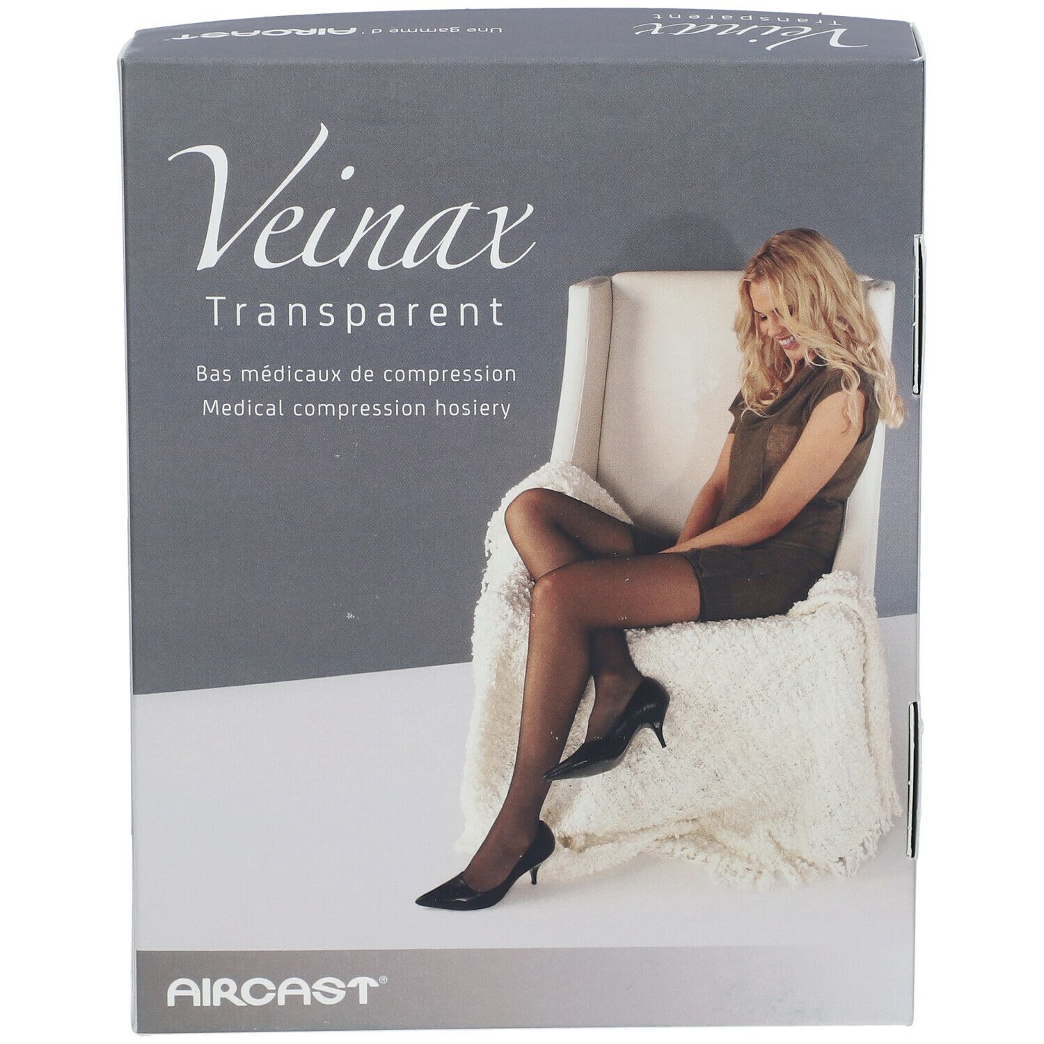 Veinax Bas Genou Transparent Beige Clair Classe 2 Taille 2