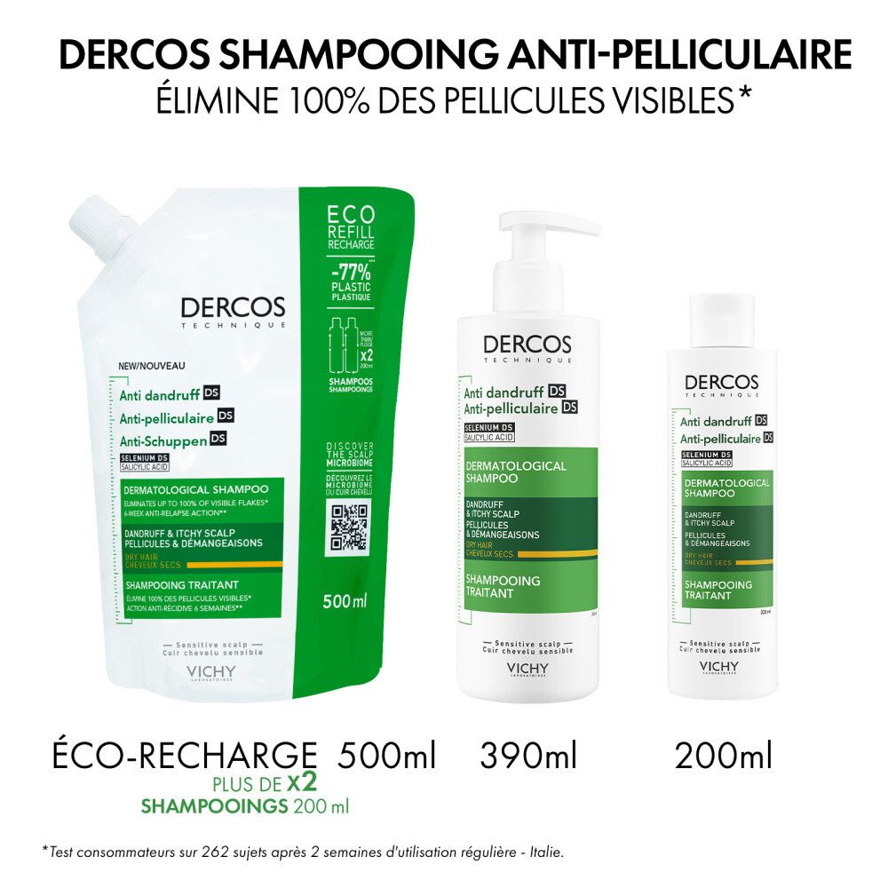 Vichy Dercos Anti-Pelliculaire DS Shampooing Traitant Cheveux Secs