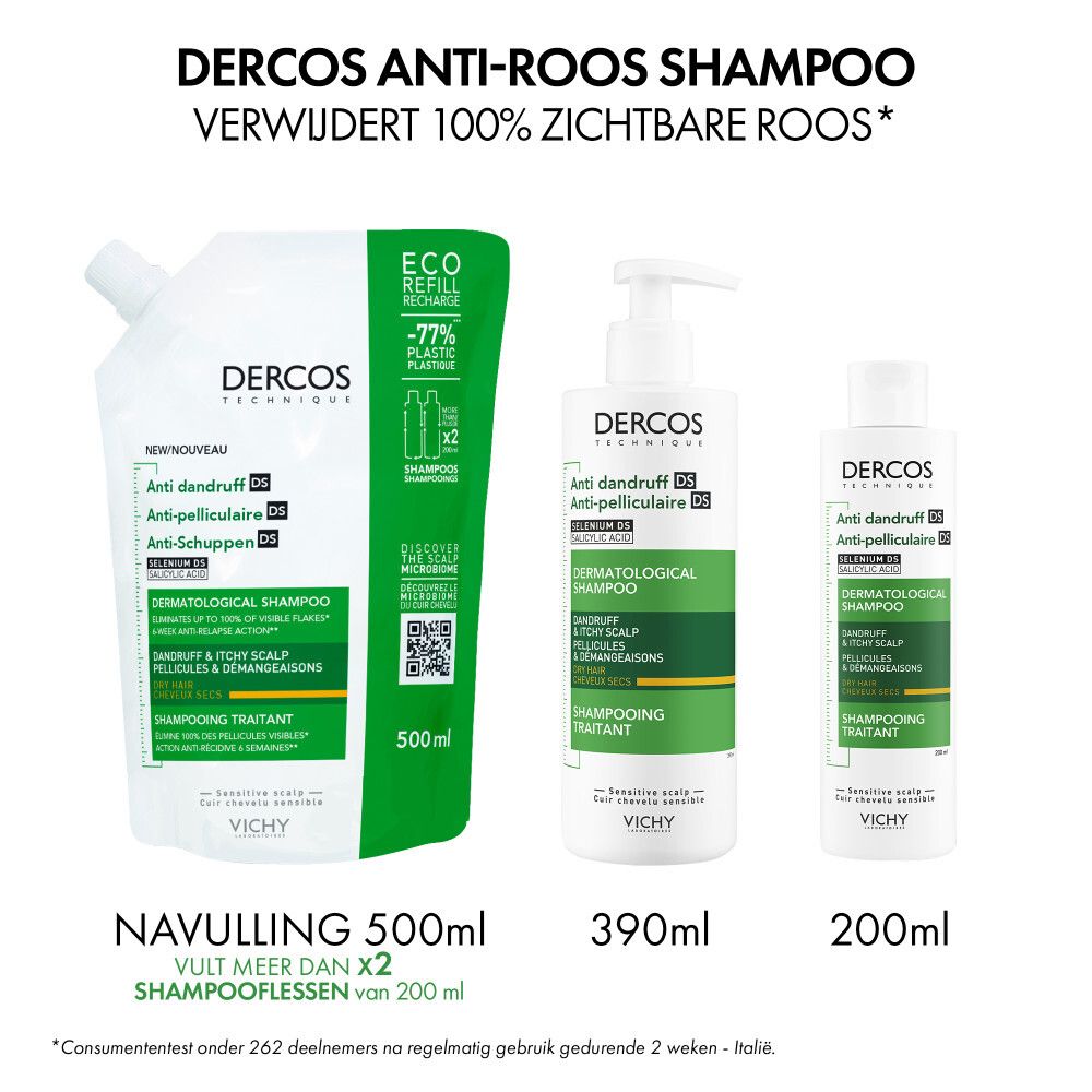 Vichy Dercos Anti Dandruff DS Dermatological Shampoo Dry Hair