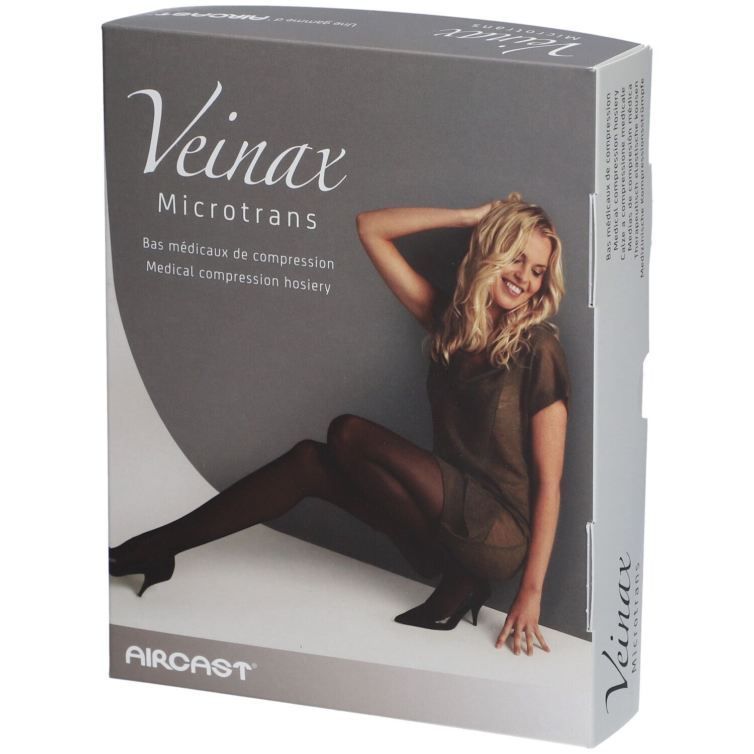 Veinax Bas Genou Microfibre Noir Classe 2 Taille 4