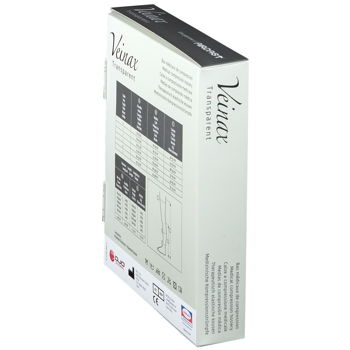 Veinax Bas Genou Transparent Beige Classe 2 Taille 3