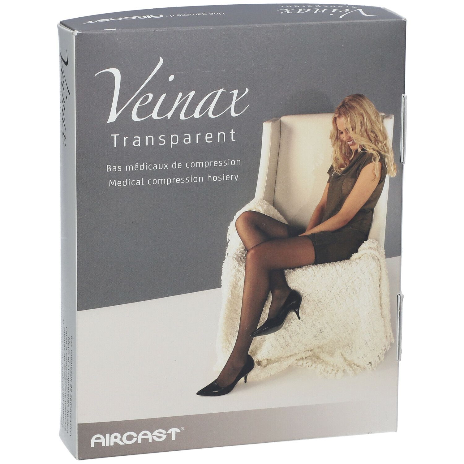 Veinax Bas Genou Transparent Noir Classe 2 Taille 3