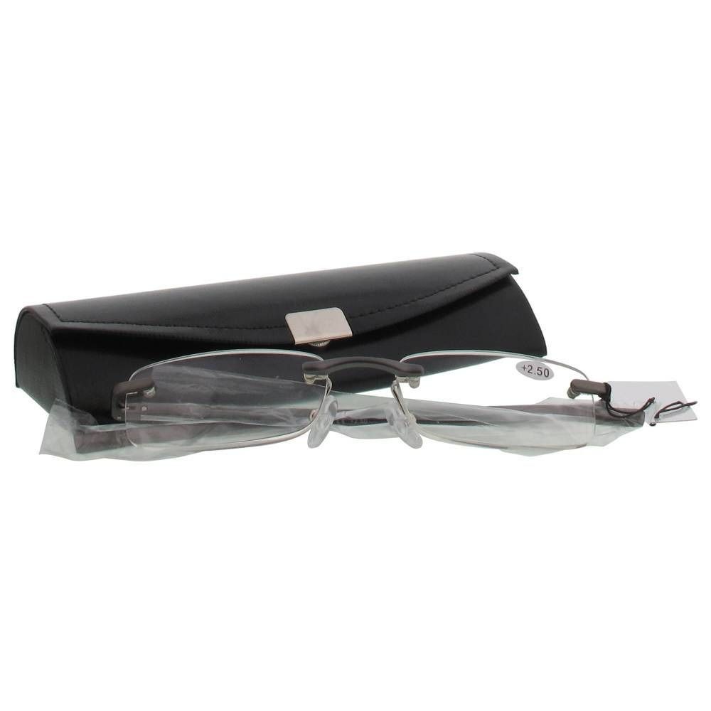Pharma Glasses Leesbril Rimless Gun +2.50