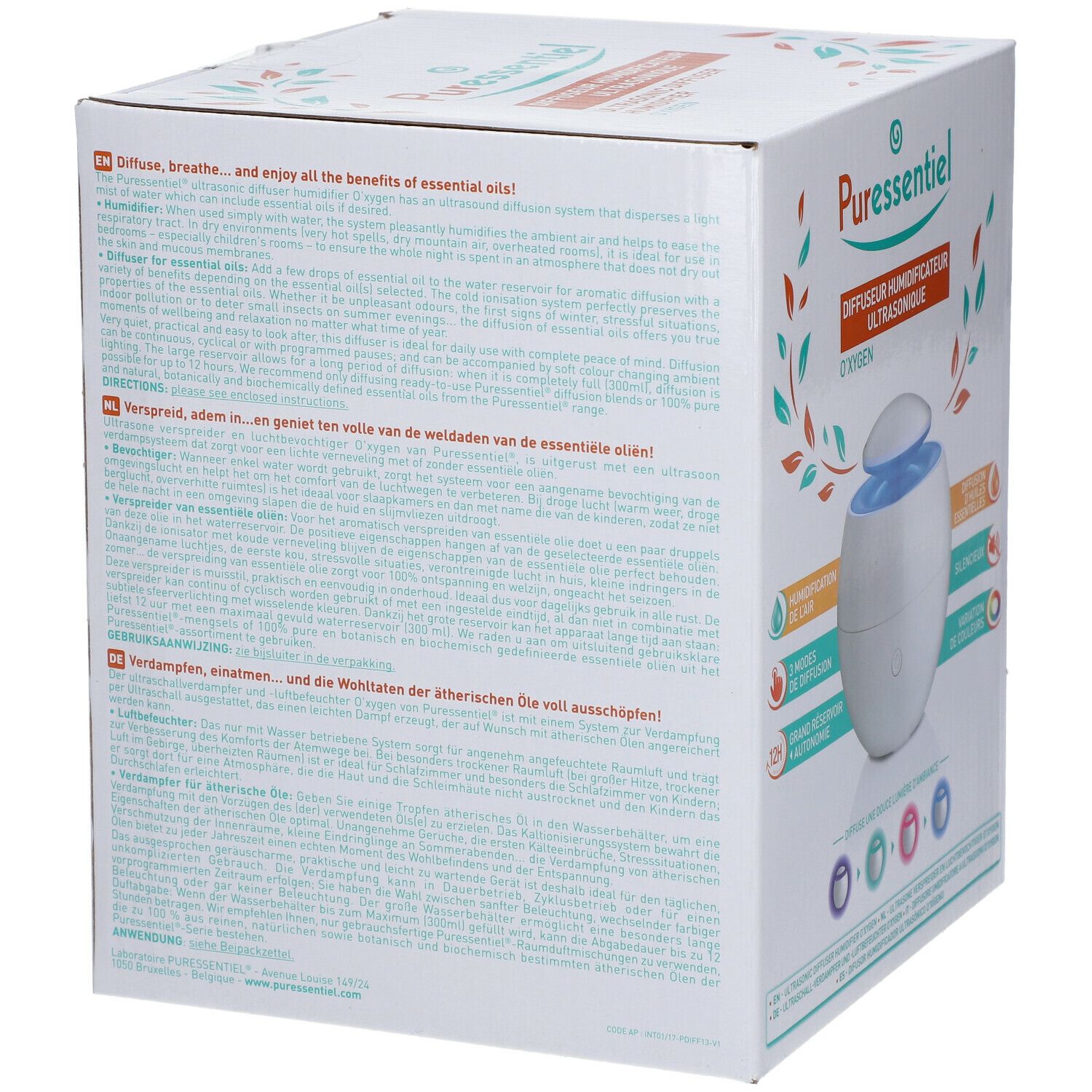 Puressentiel Verspreider Ultrasoon Zuurstof