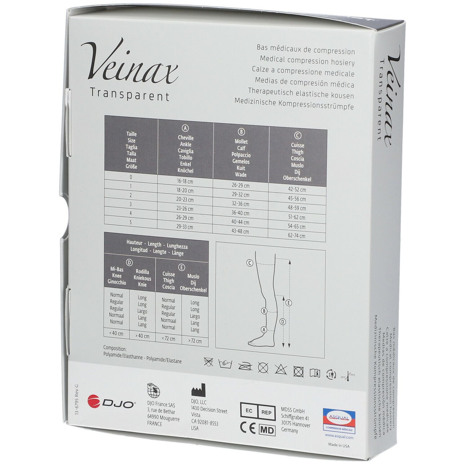 Veinax Panty Transparent Beige Clair Classe 2 Taille 2