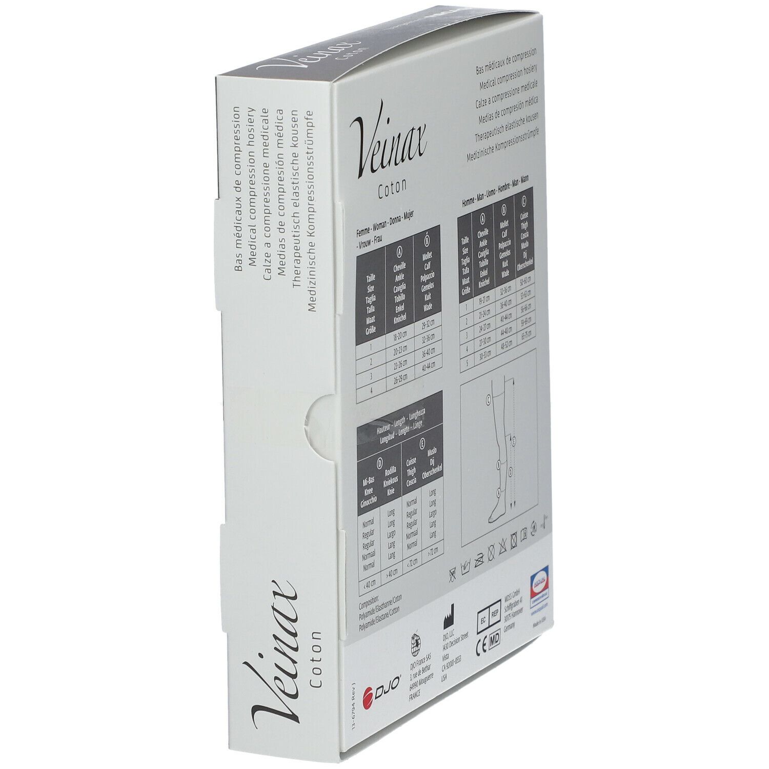 Veinax Bas Coton Homme Noir Classe 2 Taille 2