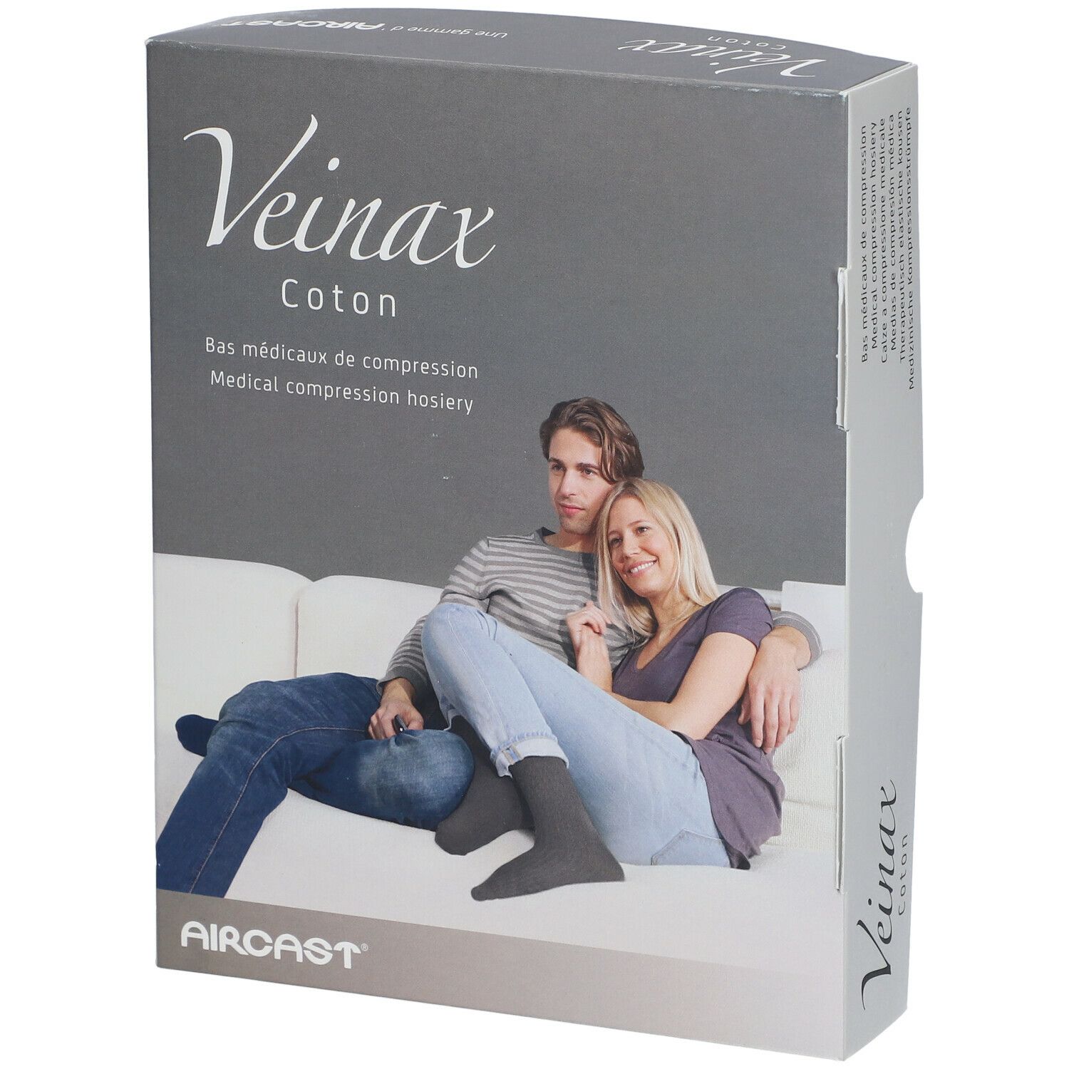 Veinax Bas Coton Homme Noir Classe 2 Taille 3