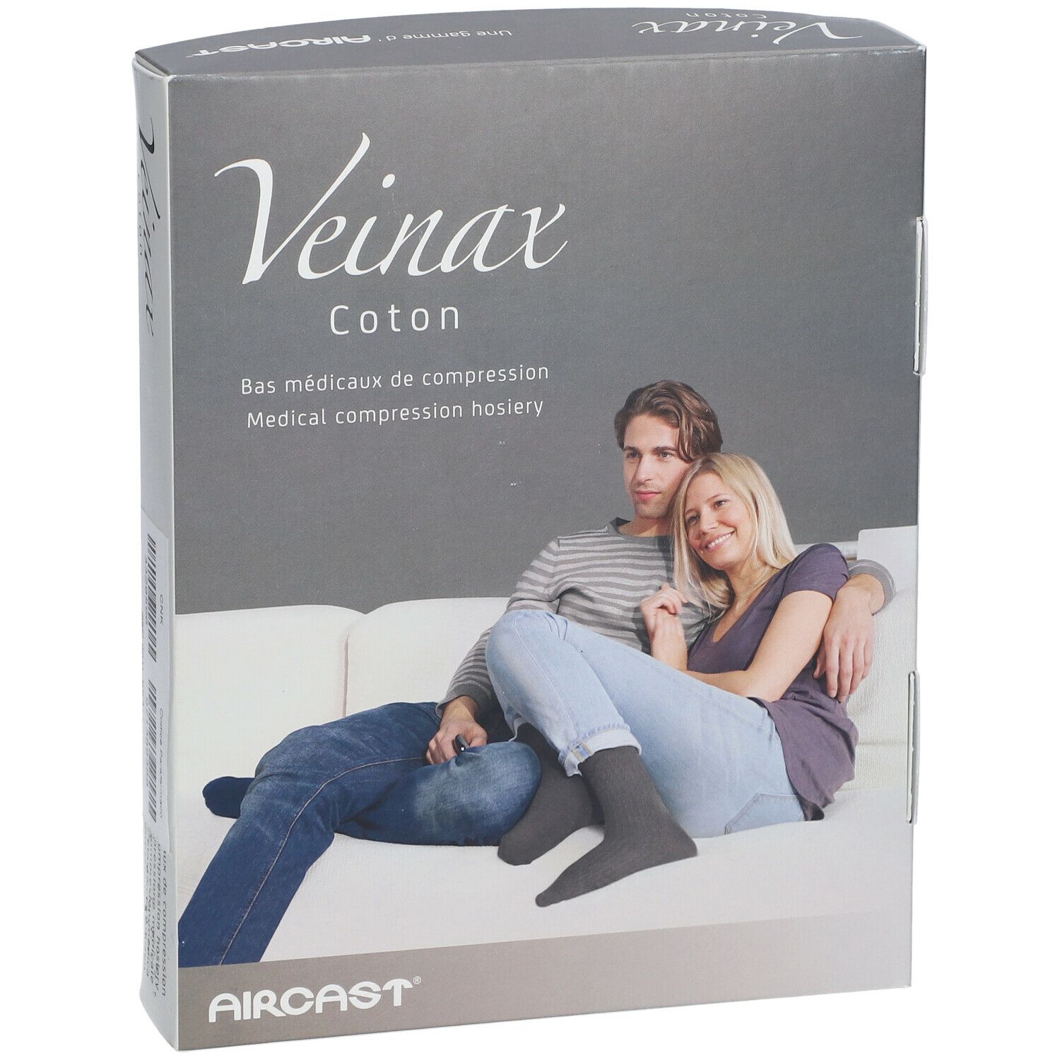 Veinax Bas Coton Homme Noir Classe 2 Taille 3