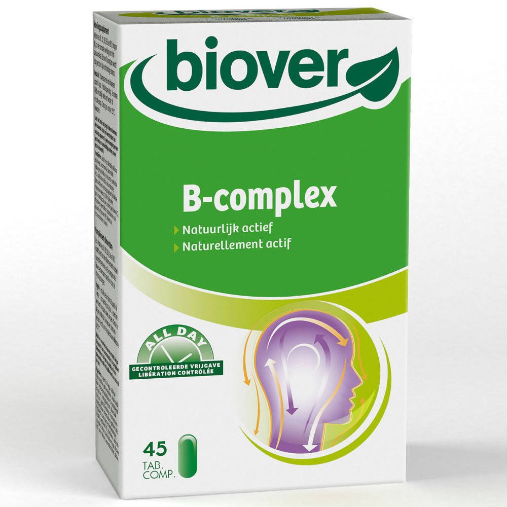 Biover B-complex – Zenuwstelsel – Voedingssupplement bij Stress - met Vitamine B Complex