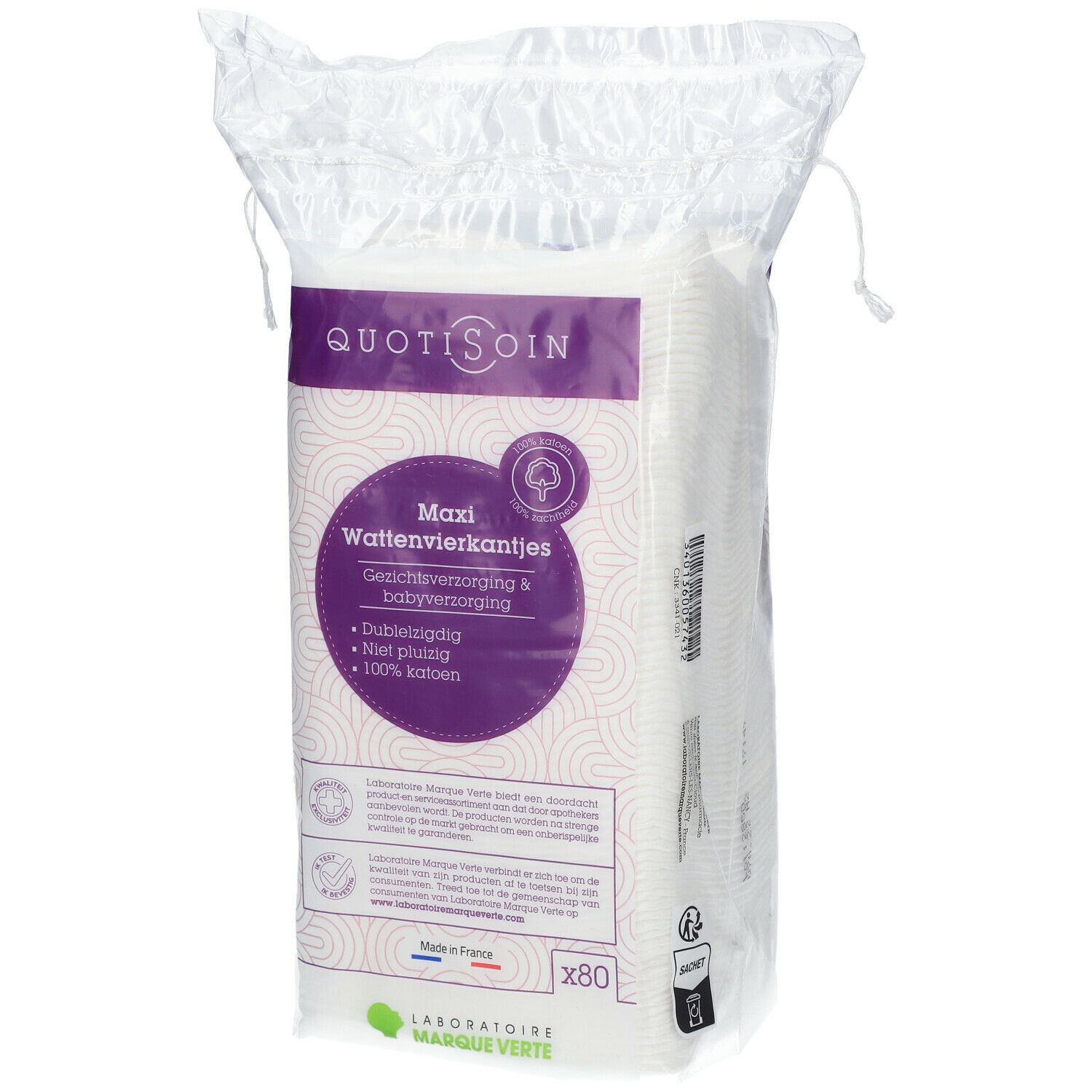 Cotonnerie Maxi Carrés Coton Sachet