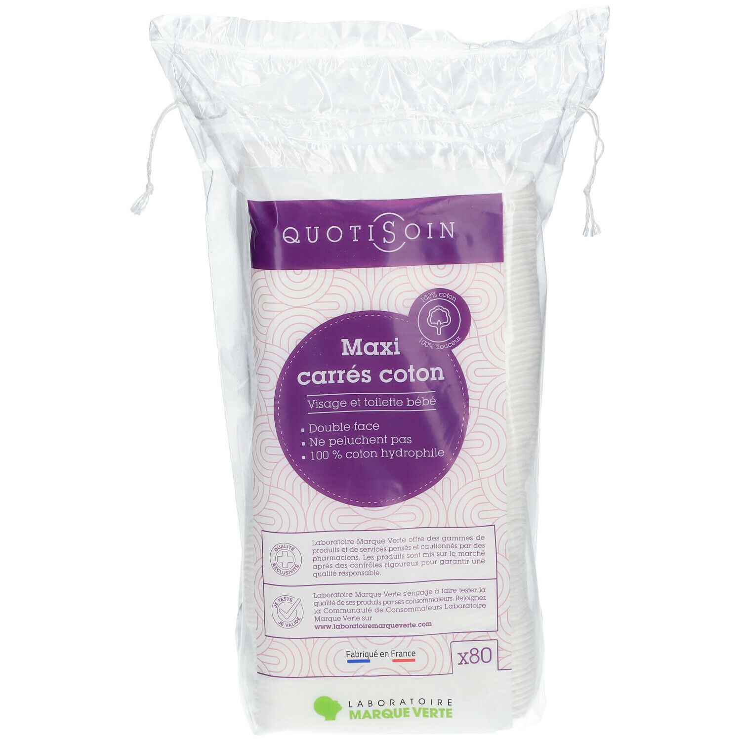 Cotonnerie Maxi Carrés Coton Sachet