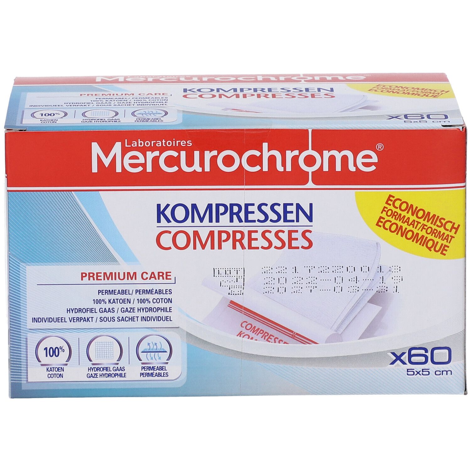 Mercurochrome Kompressen Ergonomish Formaat