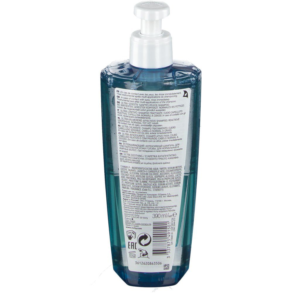 Vichy Dercos Shampooing Ultra Apaisant Cheveux Normaux à Gras