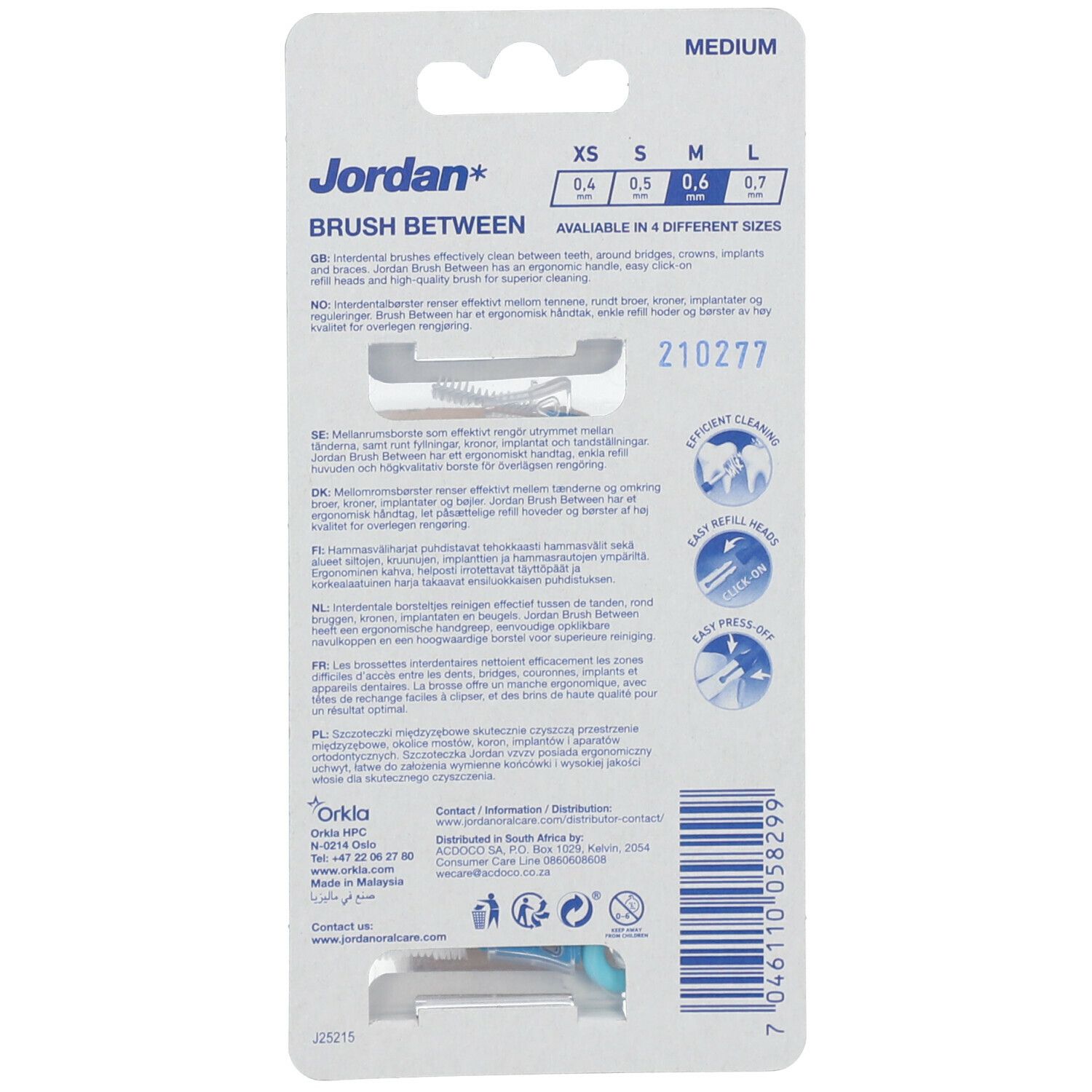 Jordan Clinic Brush Between Medium 0,6mm