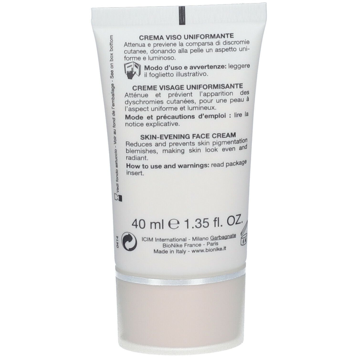 BioNike Defence B-Lucent Creme Visage Uniformisante Anti-Taches SPF15