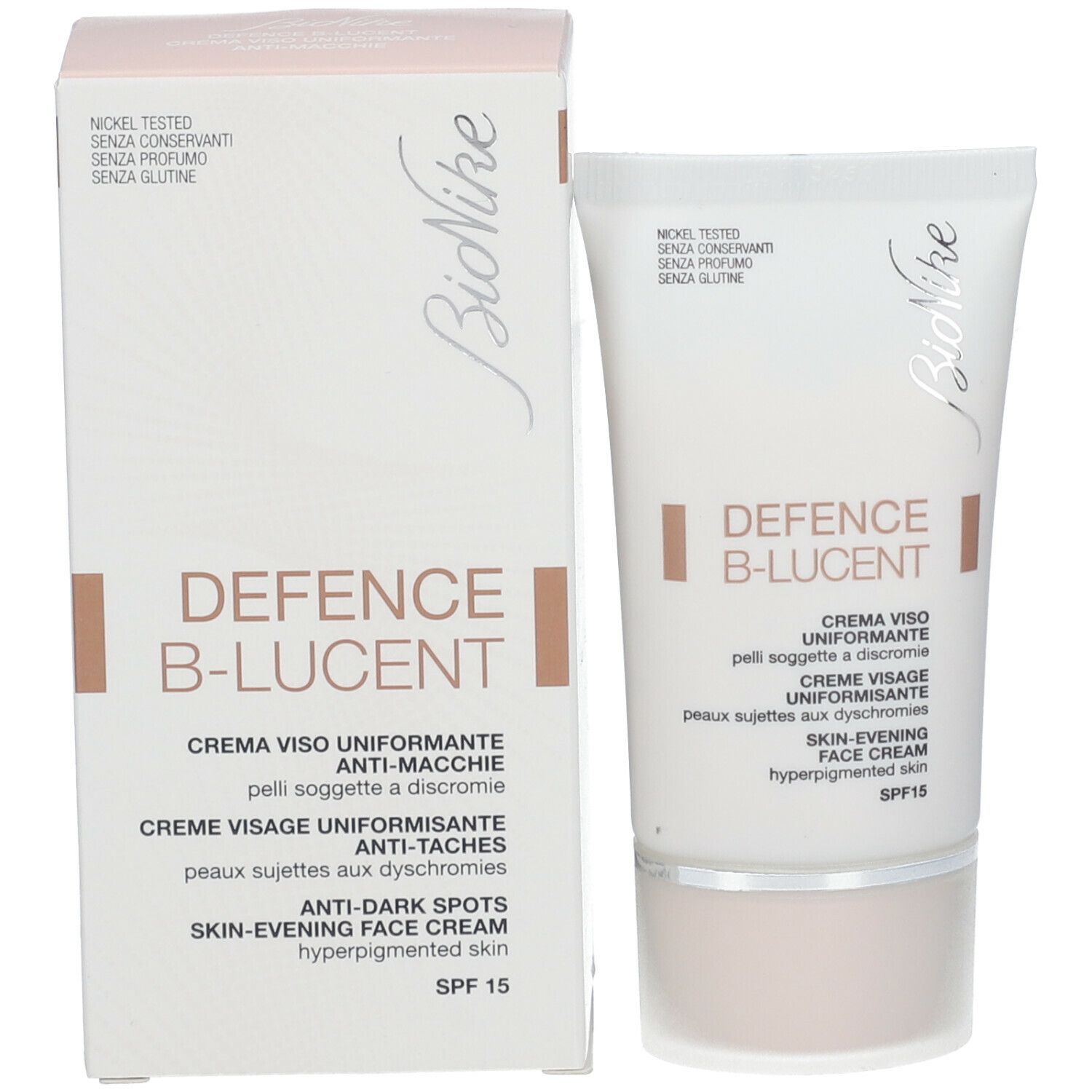 BioNike Defence B-Lucent Creme Visage Uniformisante Anti-Taches SPF15