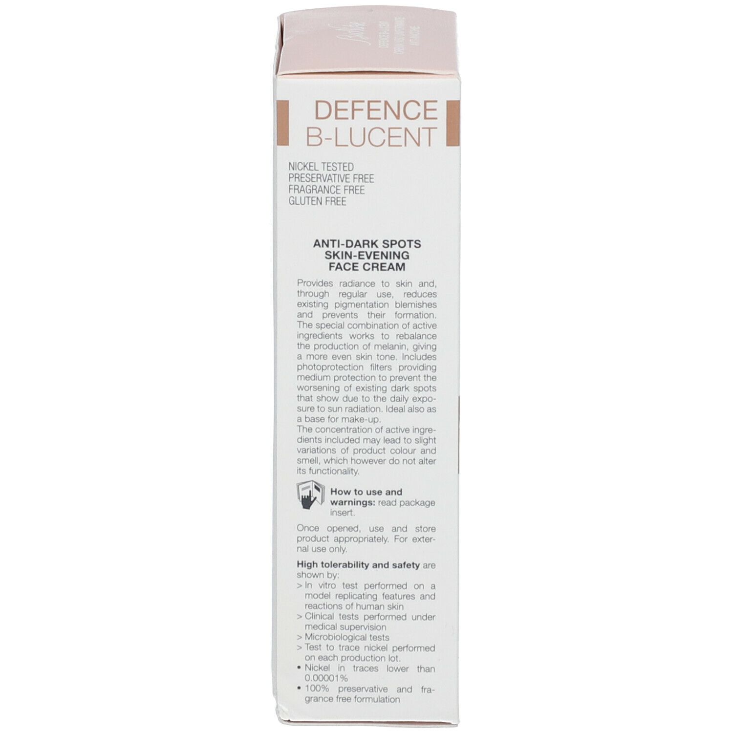BioNike Defence B-Lucent Creme Visage Uniformisante Anti-Taches SPF15