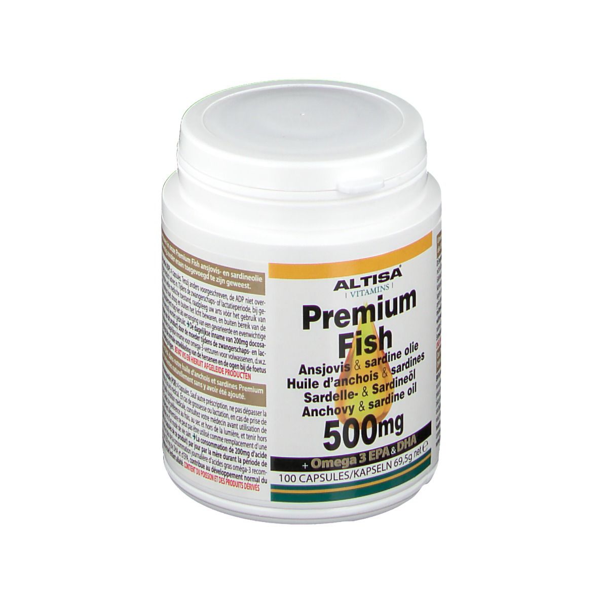 Altisa Premium Fish Huile 500 mg