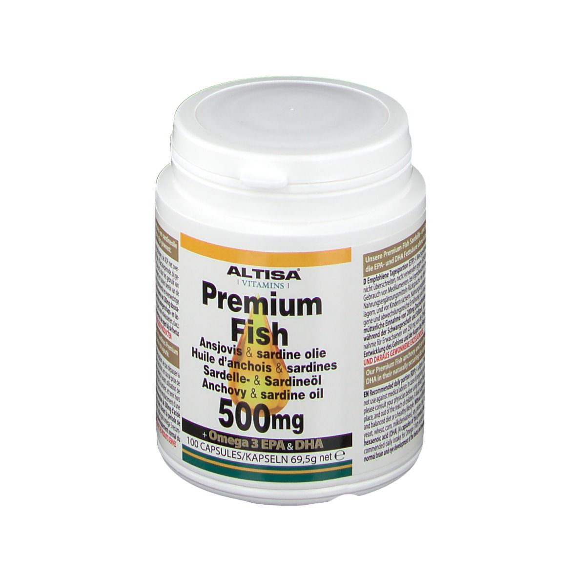 Altisa Premium Fish Huile 500 mg