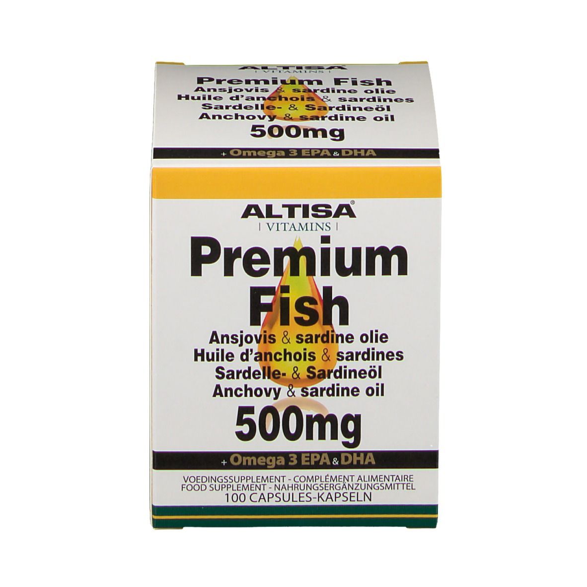 Altisa Premium Fish Huile 500 mg