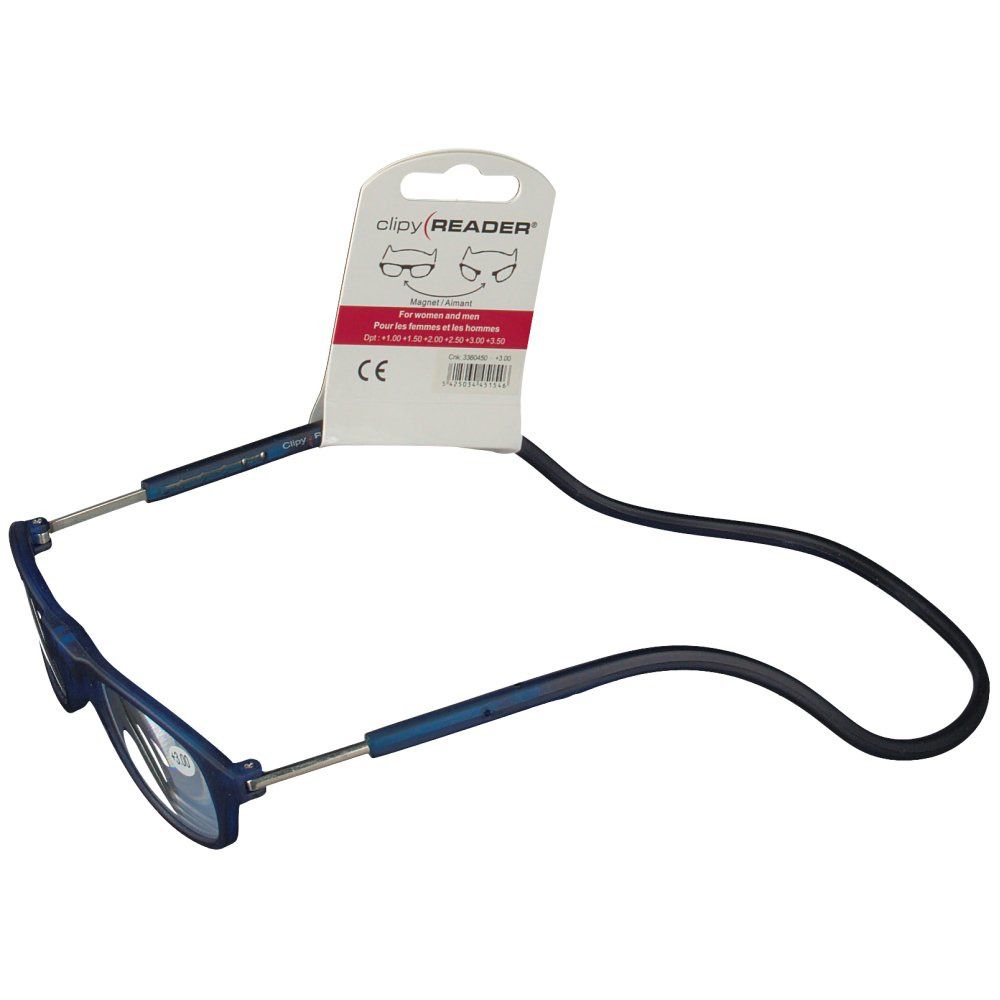 Pharmalens Clipyreader Blauw +3.00