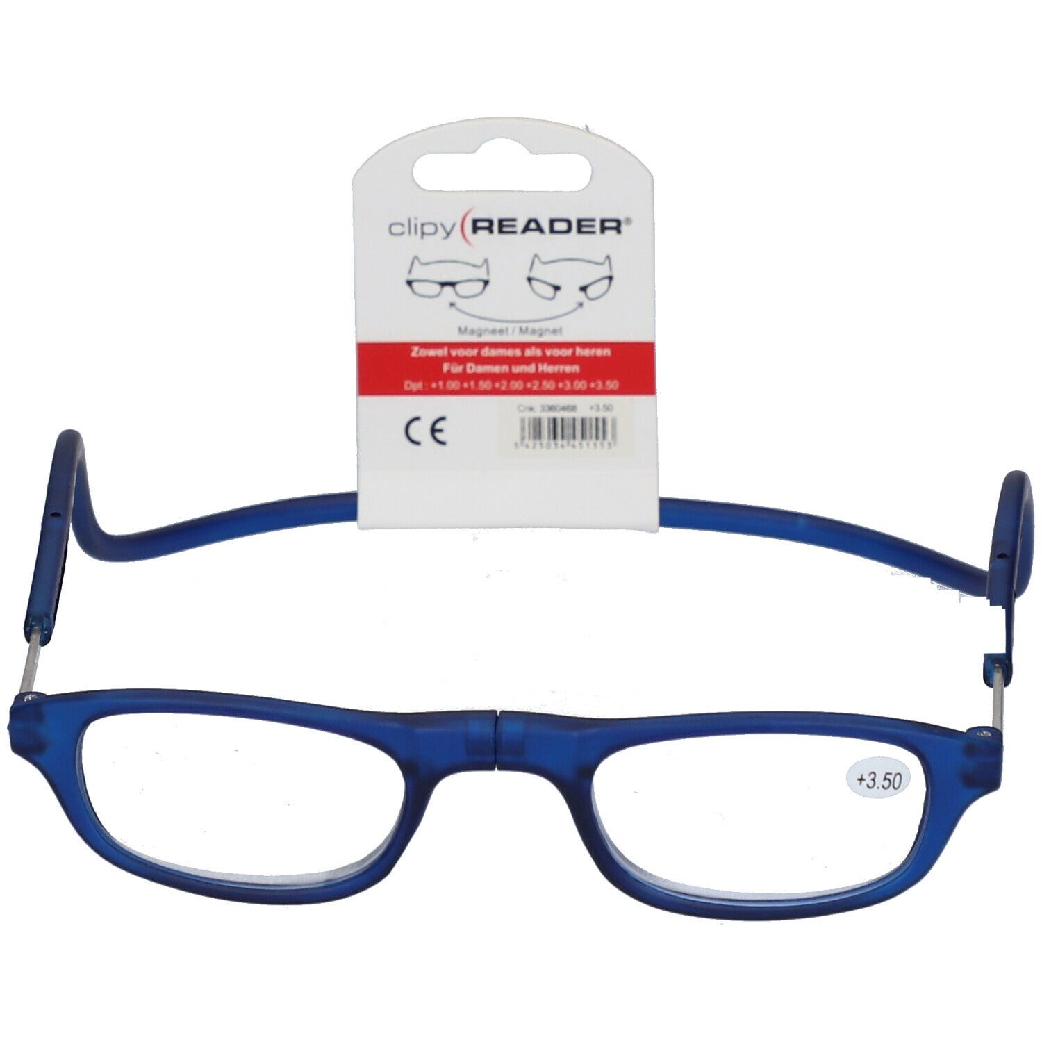 Pharmalens Clipyreader Blauw +3.50