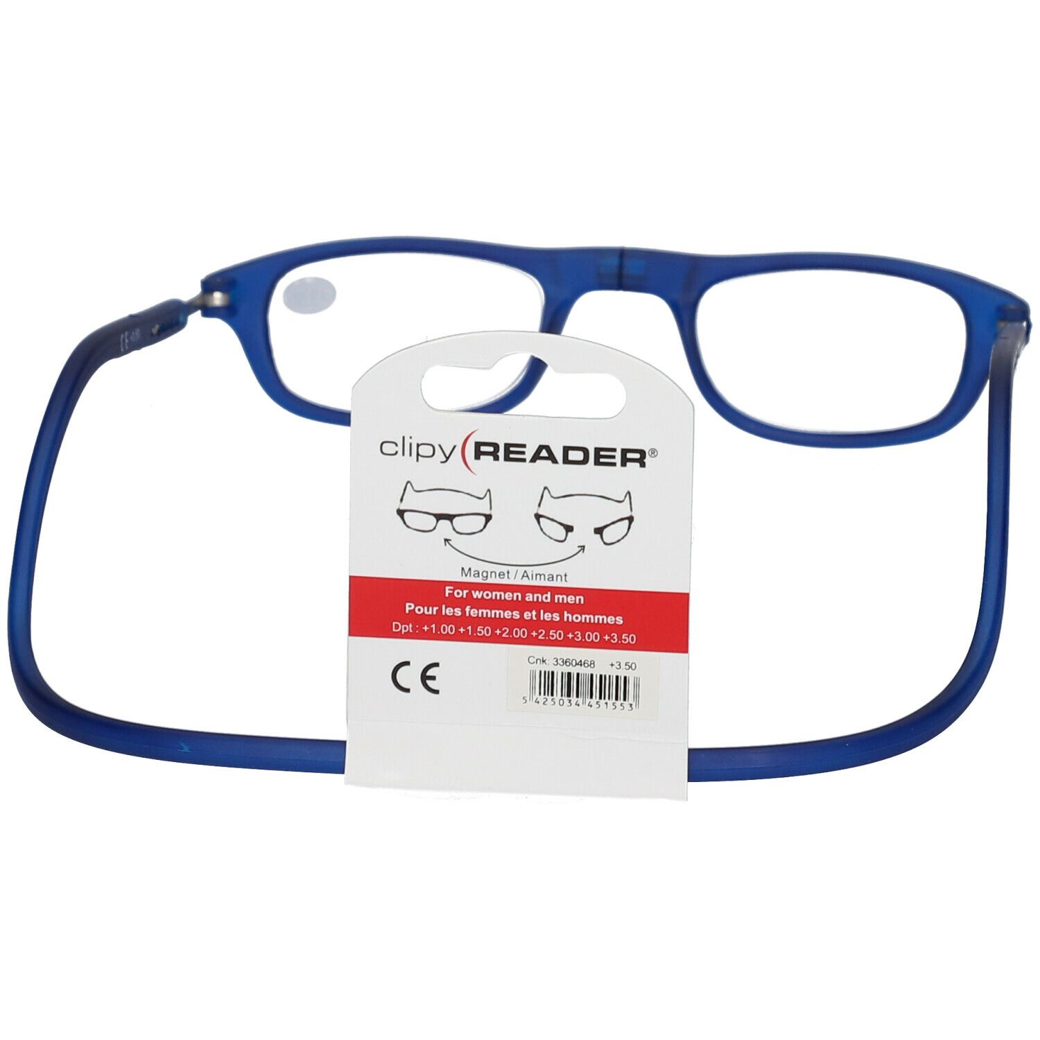 Pharmalens Clipyreader Blauw +3.50