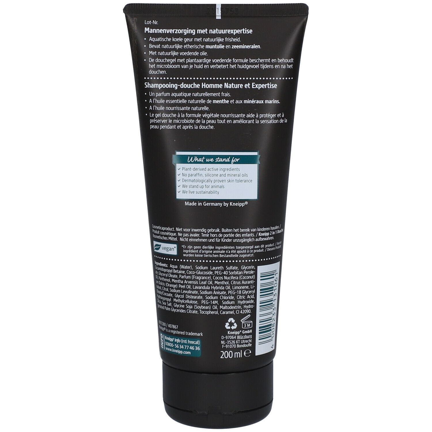 Kneipp Douche 2-en-1 Pour Homme Coup De Fouet