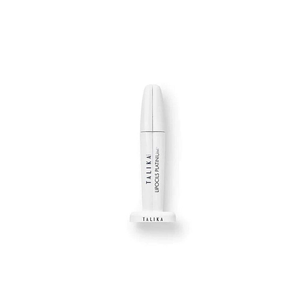 Witte applicator met voet. Opschrift: TALIKA, LIPOCILS PLATINIUM® DAY & NIGHT.