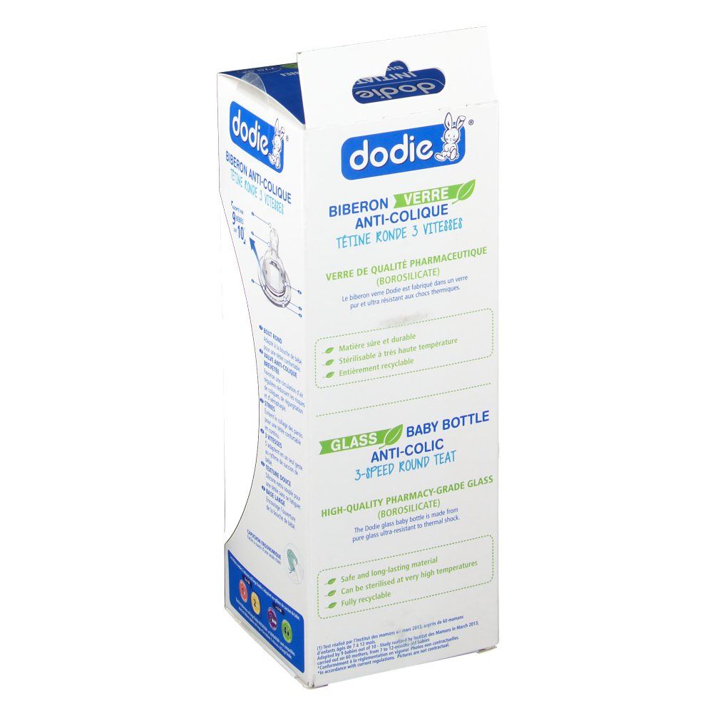 Dodie Zuigfles van Glas Initiation Groen Vogels
