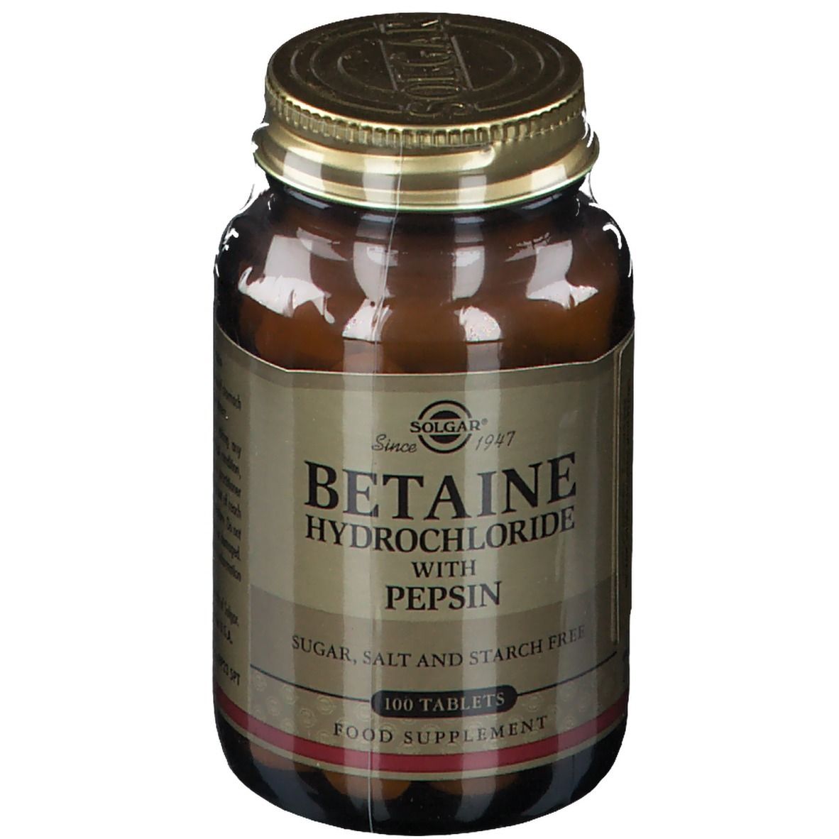 Solgar Betaine Hydrochloride Pepsin 100 St Farmaline