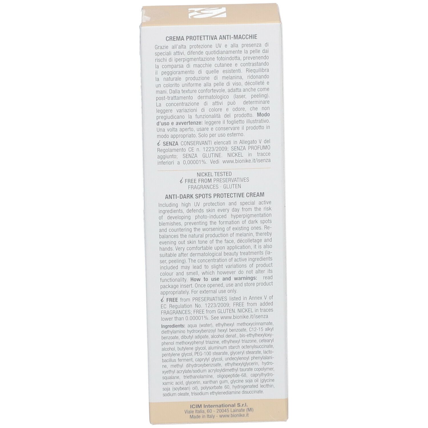 BioNike Defence B-Lucent Creme Protectrice Anti-Taches
