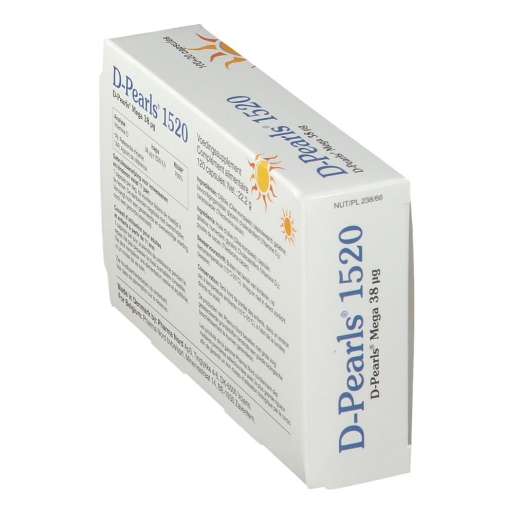 Pharma Nord D-Pearls 1520 100 + 20 capsules GRATUITES | vitamine D | Immunité + Os & dents