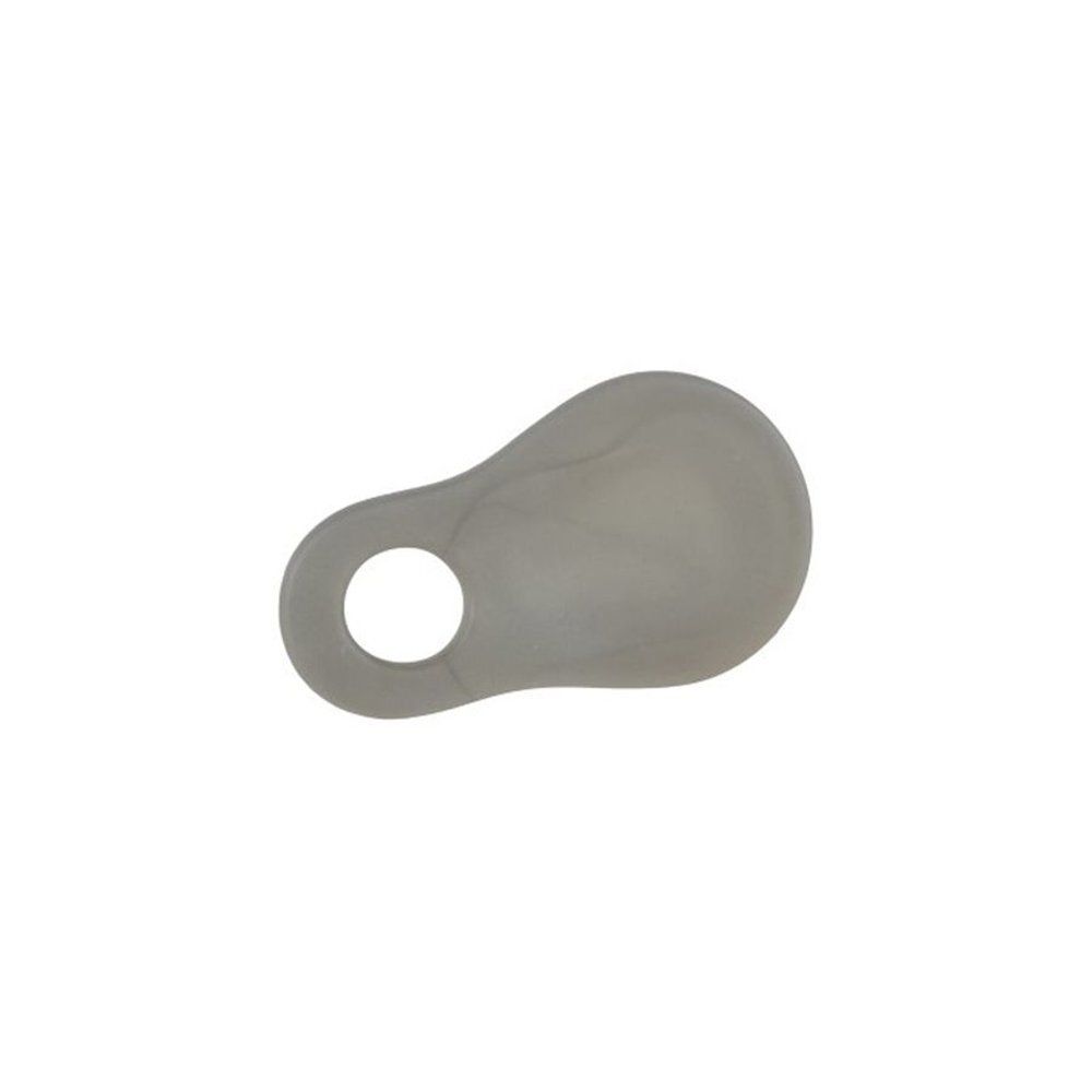 Protecteur Hallux Valgus gris avec trou. Sur fond blanc.