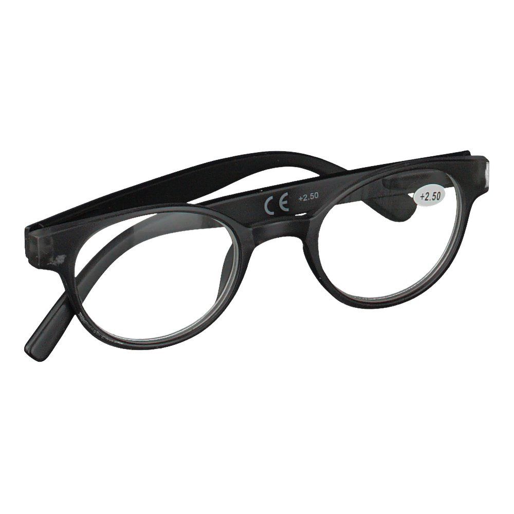 Pharma Glasses Leesbril Rond Grijs/Zwart +2.50