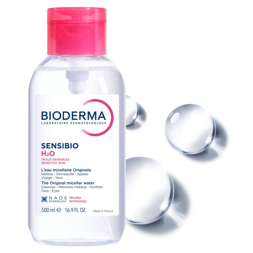 Bioderma Sensibio H2O Eau Micellaire Démaquillante Nettoyante avec Pompe Inversée