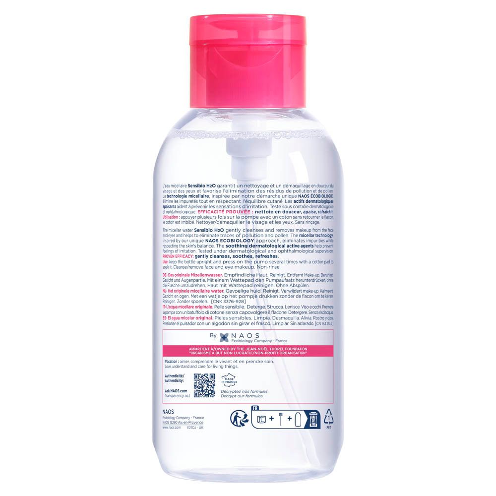 Bioderma Sensibio H2O Eau Micellaire Démaquillante Nettoyante avec Pompe Inversée