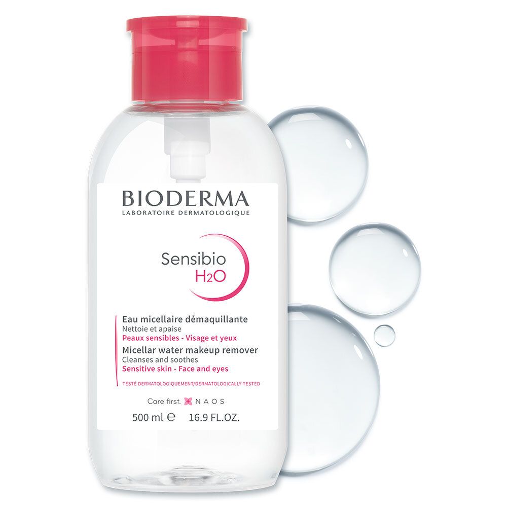 Bioderma Sensibio H2O Eau Micellaire Démaquillante Nettoyante avec Pompe Inversée