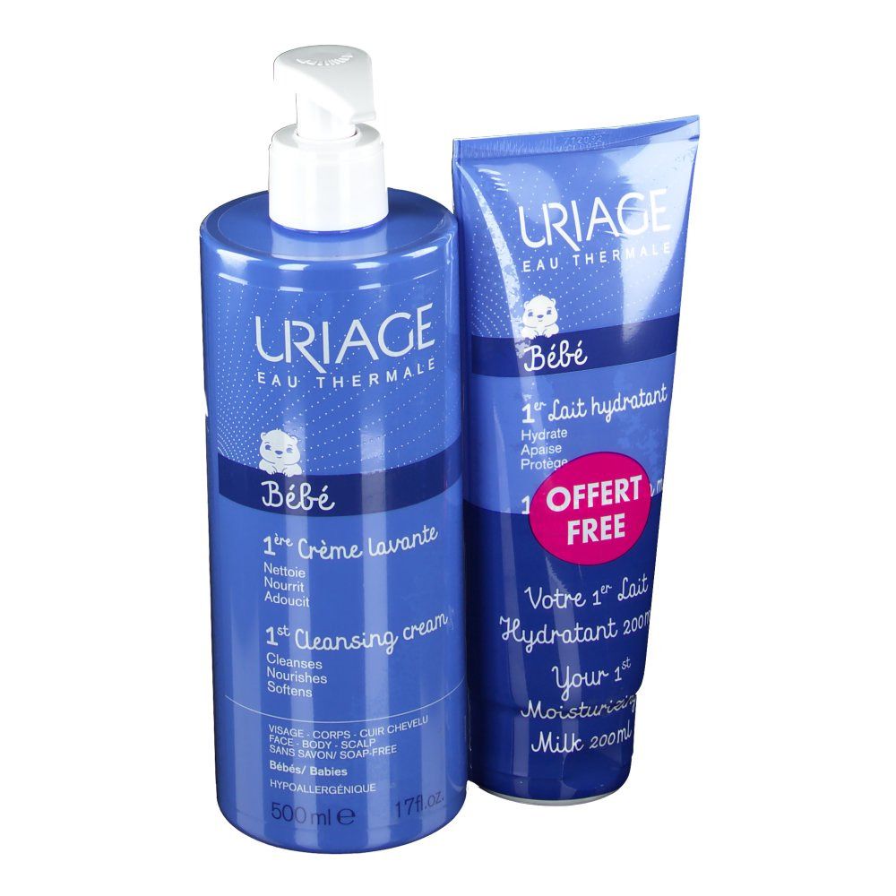 Uriage Bébé 1ère Crème Lavante + 1er Lait Hydratant GRATUIT