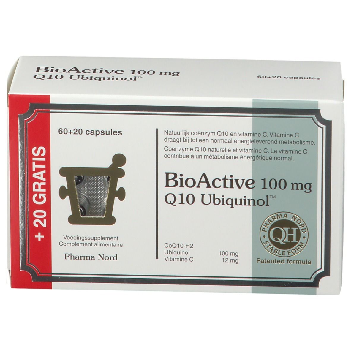 Pharma Nord BioActive Q10 100mg + 20 Capsules GRATUITES