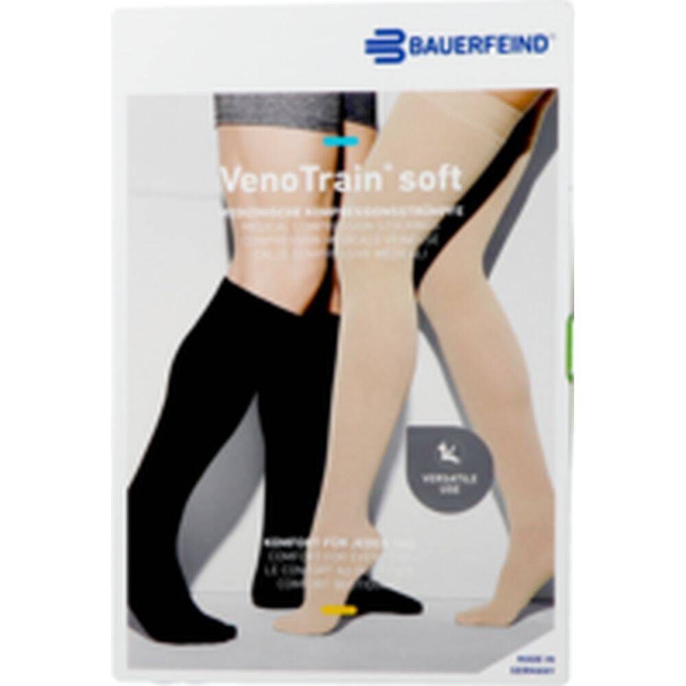 Bauerfeind® VenoTrain® Soft Ad C1 Normal Court Bout du Pied Fermé Caramel Small