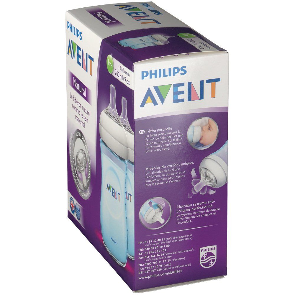 Avent Naturel Biberon Bleu Duo