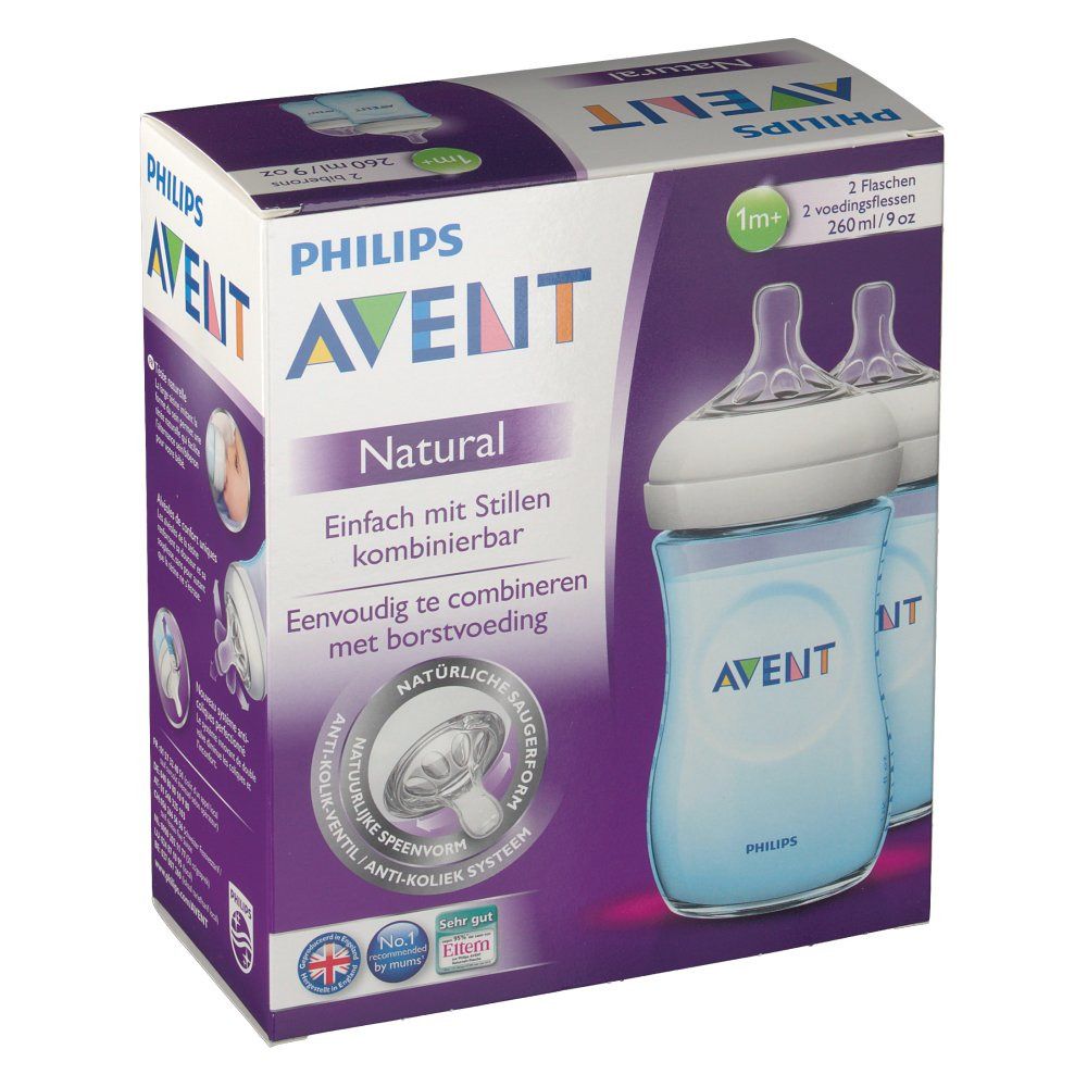 Avent Naturel Biberon Bleu Duo