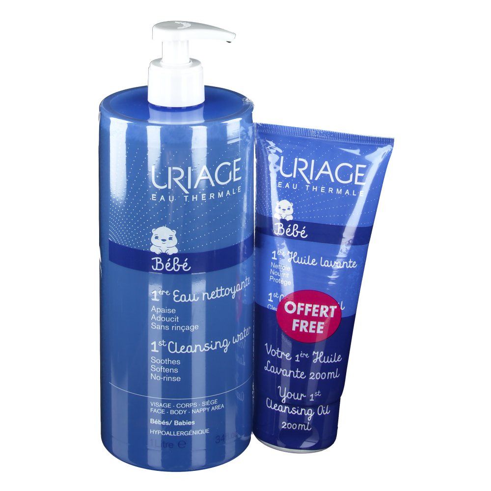 Uriage Bébé 1ère Eau Nettoyante + 1er Huile Lavante GRATUIT