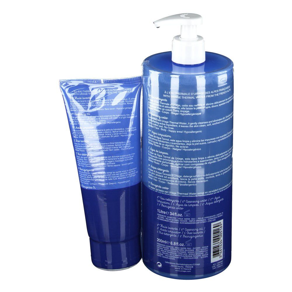 Uriage Bébé 1ère Eau Nettoyante + 1er Huile Lavante GRATUIT