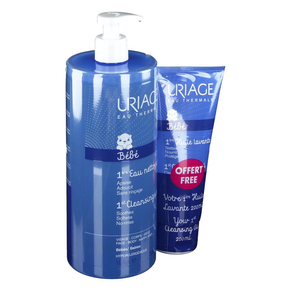Uriage Bébé 1ère Eau Nettoyante + 1er Huile Lavante GRATUIT