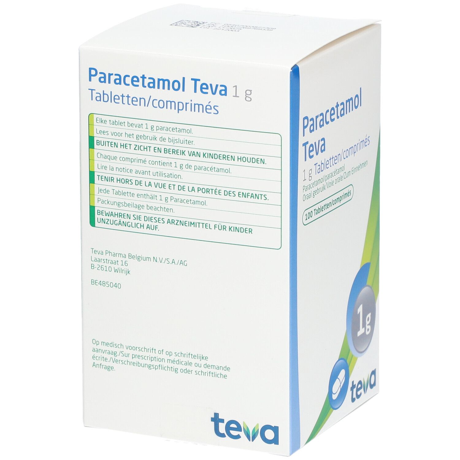 Paracetamol Teva 1g