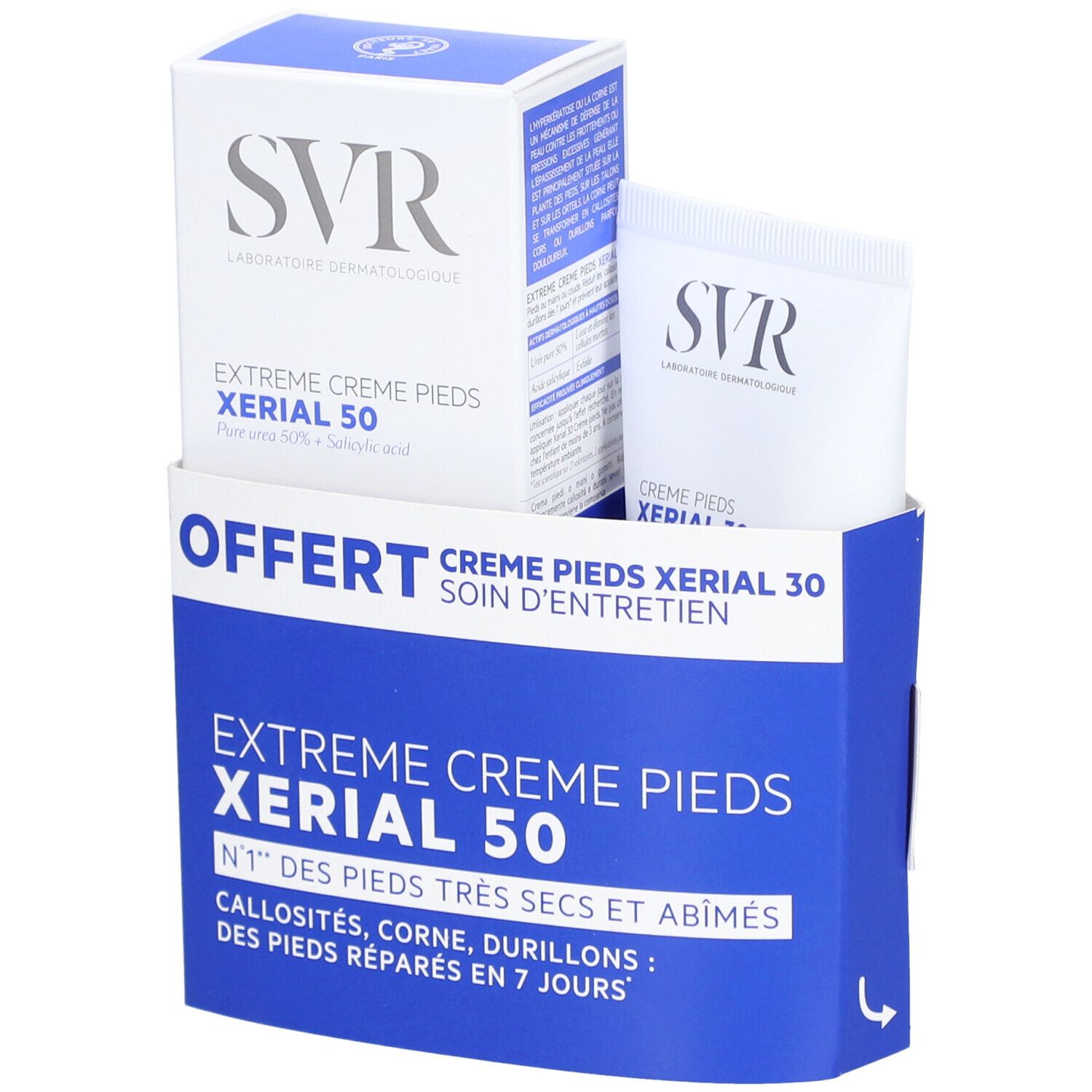 SVR Promopack Xerial 50 Extreme Crème Pieds Cal + Xerial 30 Pieds Secs et Abîmés