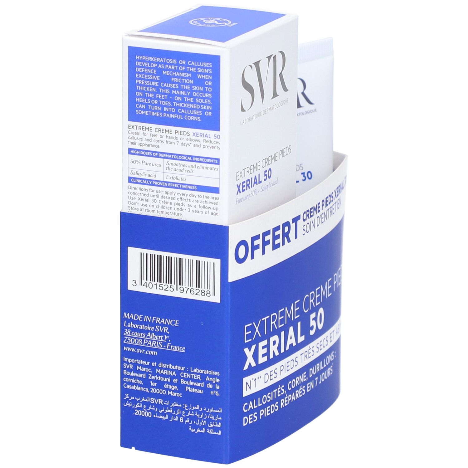 SVR Promopack Xerial 50 Extreme Crème Pieds Cal + Xerial 30 Pieds Secs et Abîmés