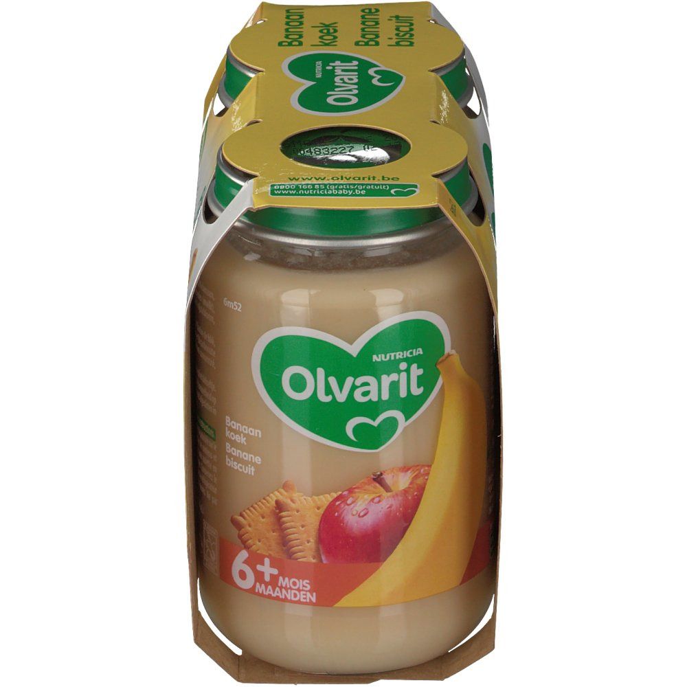 Olvarit Babyvoeding Fruitpap Banaan - Koek vanaf 6 Maanden